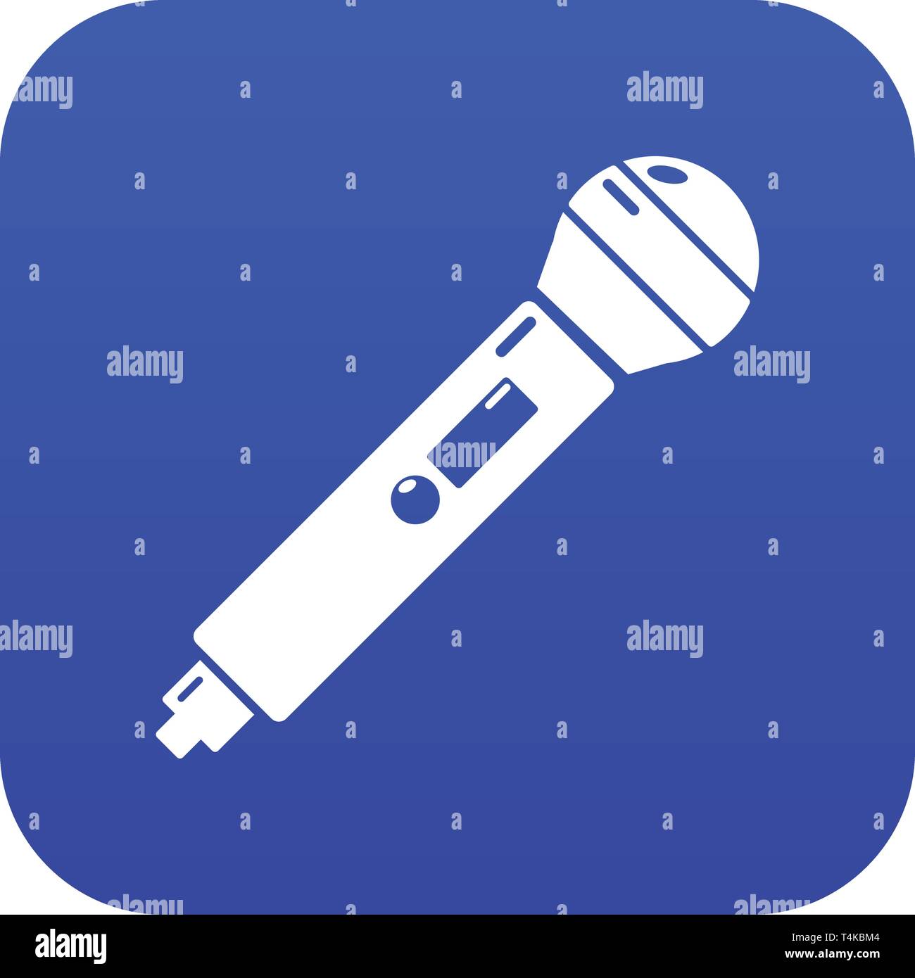 Microphone icon blue vector Stock Vector