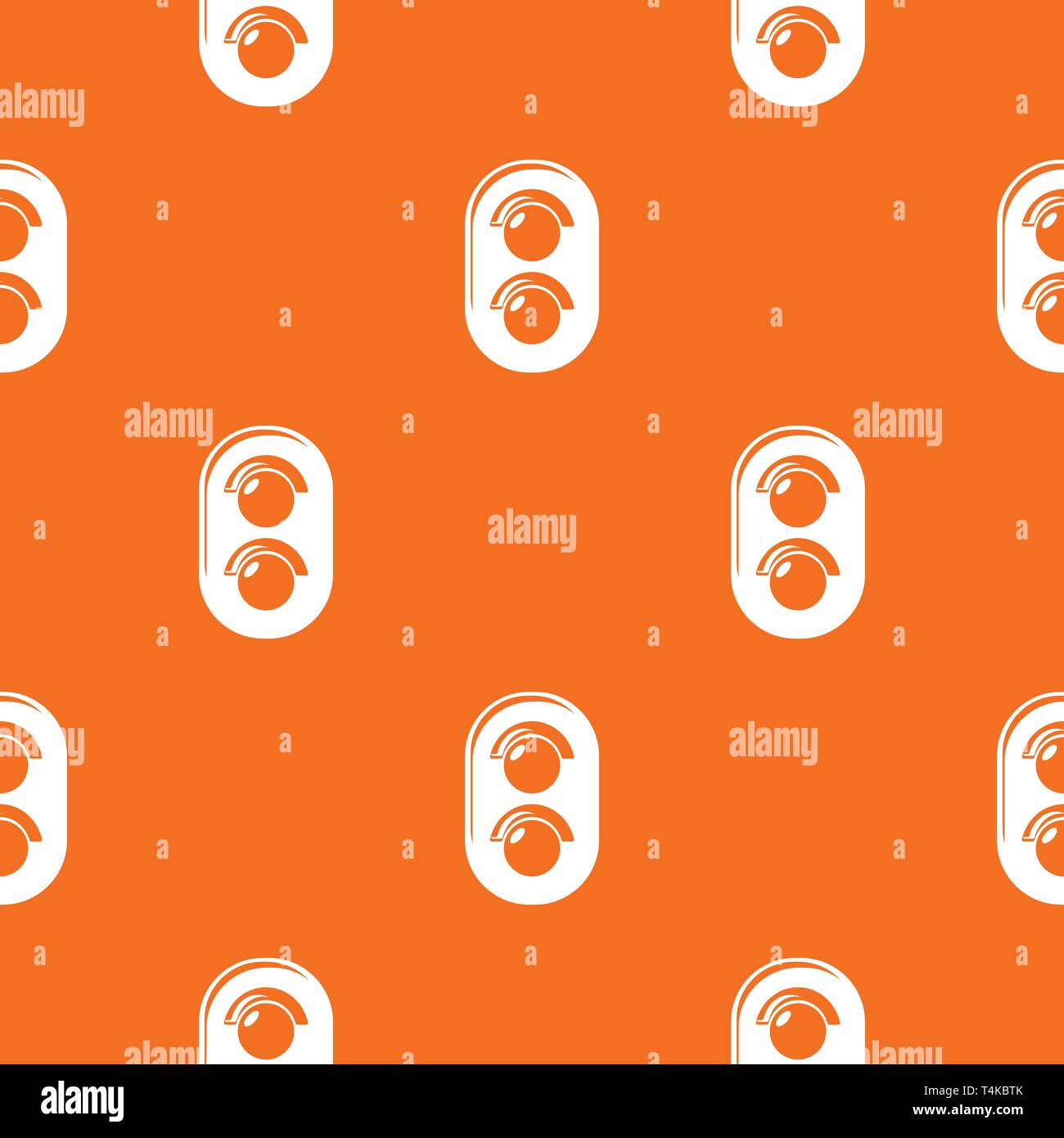 Traffic light railway pattern vector orange Stock Vector