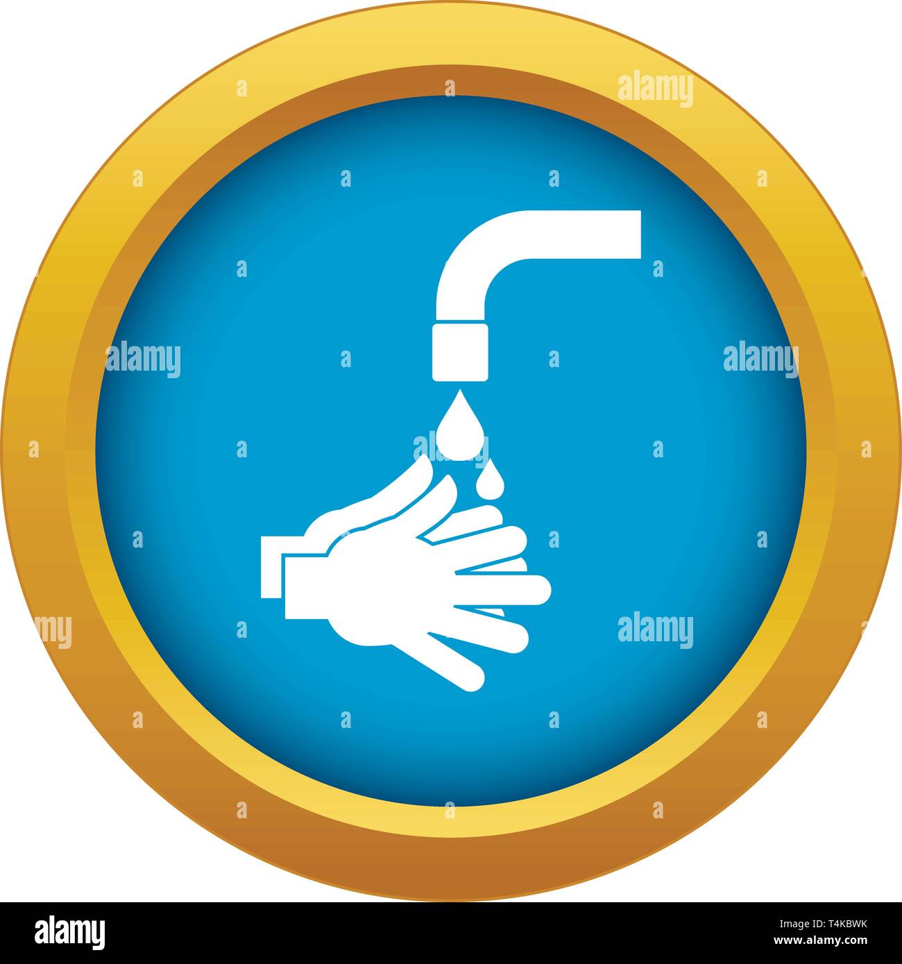 Cleaning hands icon blue vector isolated Stock Vector Image & Art Alamy