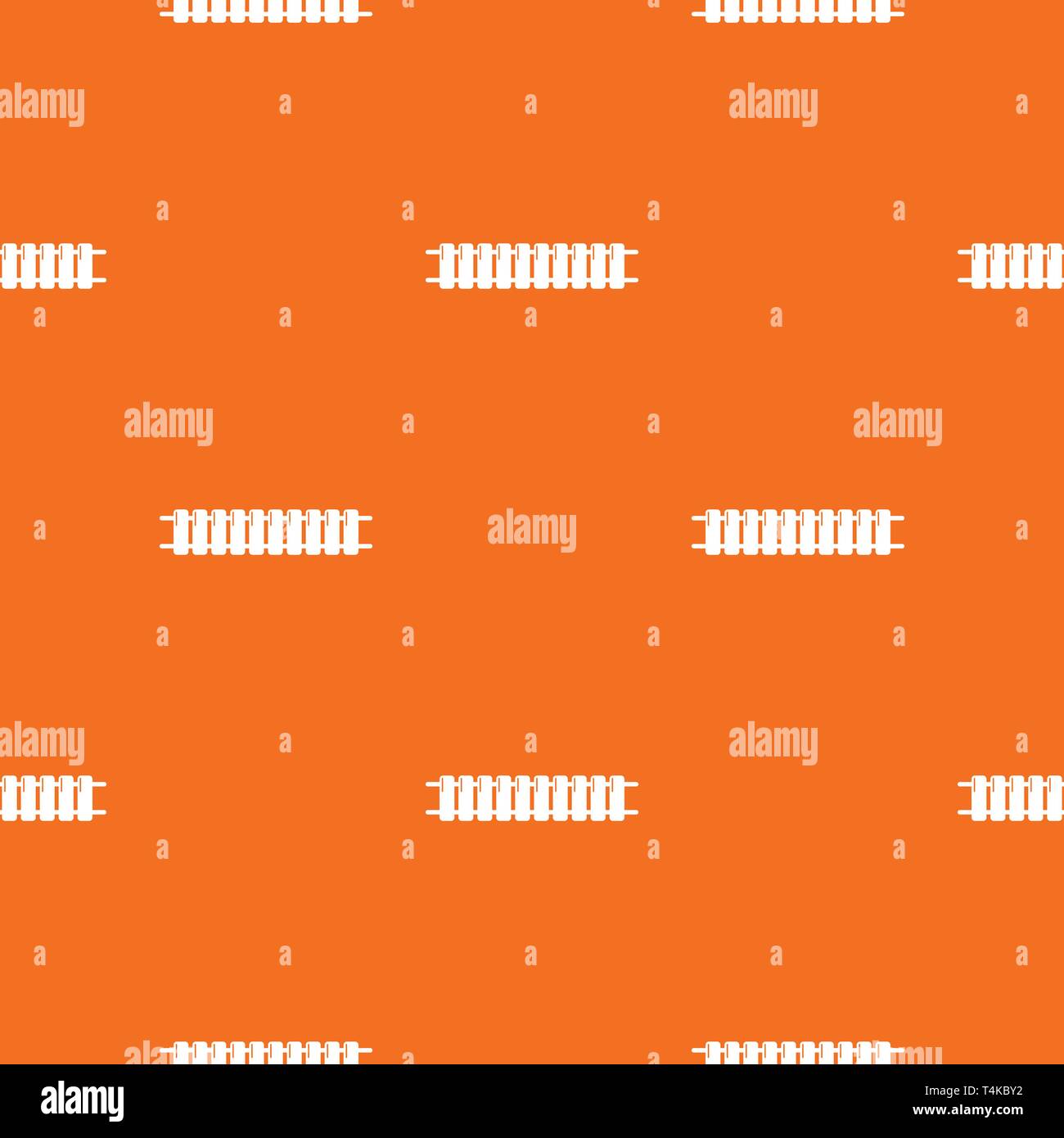 Locomotive railroad pattern vector orange Stock Vector