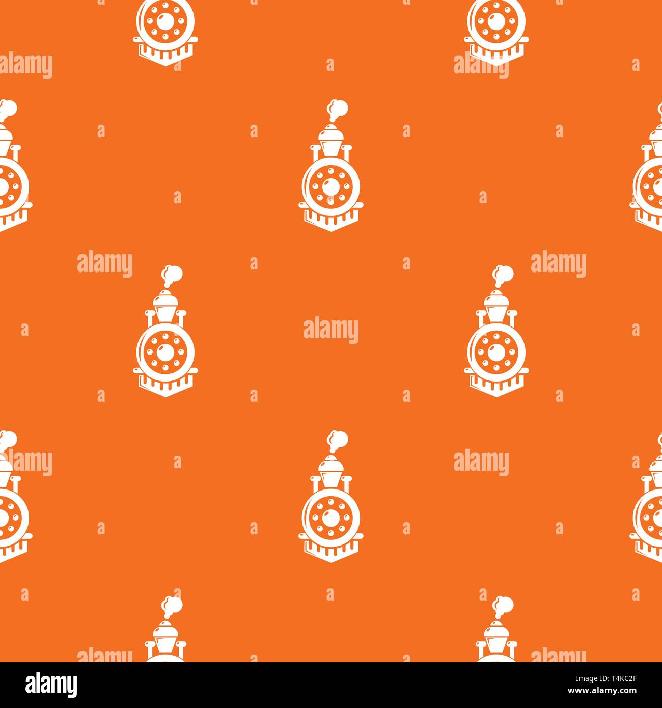 Locomotive pattern vector orange Stock Vector