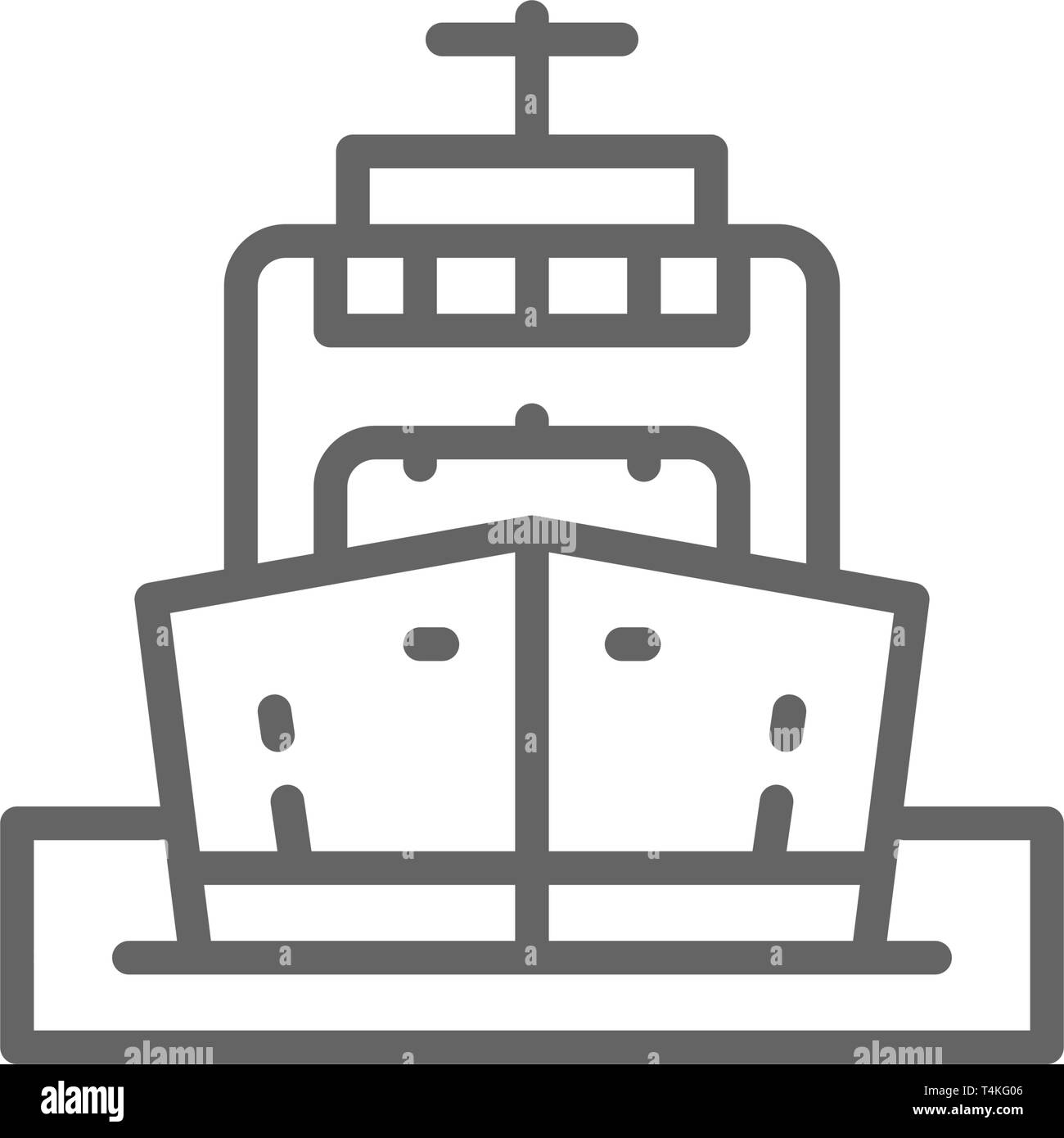 Cargo ship, boat, oil transportation, steamer, cruise line icon. Stock Vector