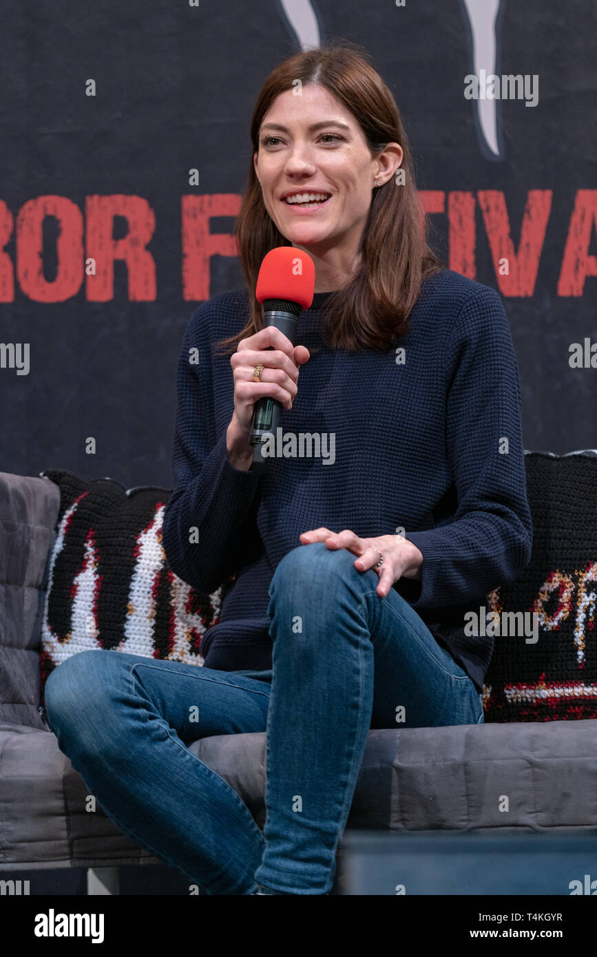 DORTMUND, GERMANY - April 14th 2018: Jennifer Carpenter (*1979, American actress) at Weekend of Hell Spring Edition 2019, a two day (April 13-14 2019) horror-themed fan convention. Stock Photo