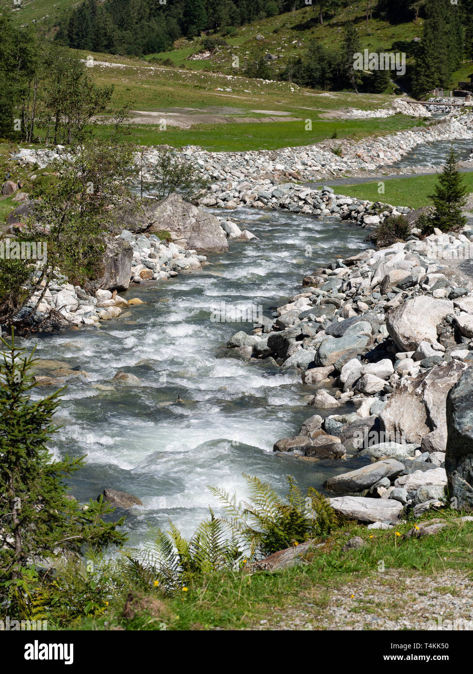 Stream mountain river flowing down hi res stock photography and images