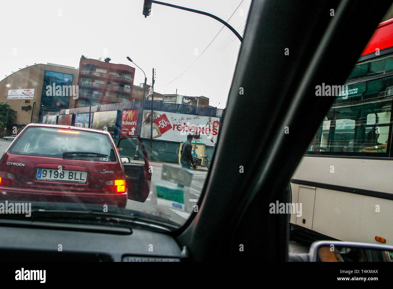 Driving in Barcelona, Catalonia, Spain Stock Photo Alamy