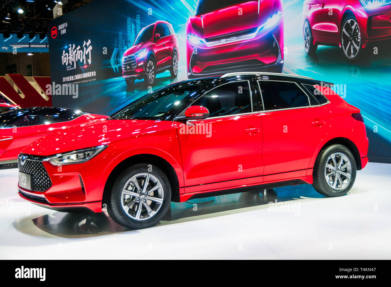 Electric BYD e2 production car preview unveiled at the 2019 Shanghai