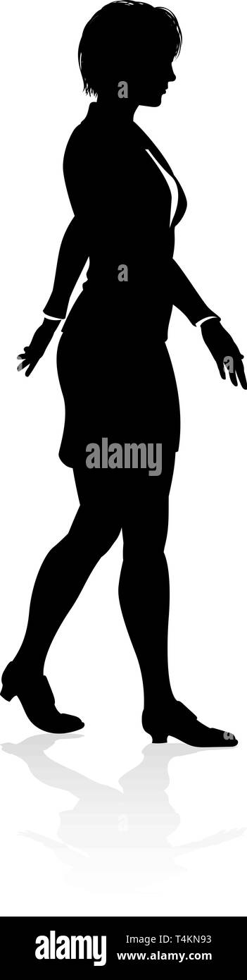 Silhouette Business Person Stock Vector