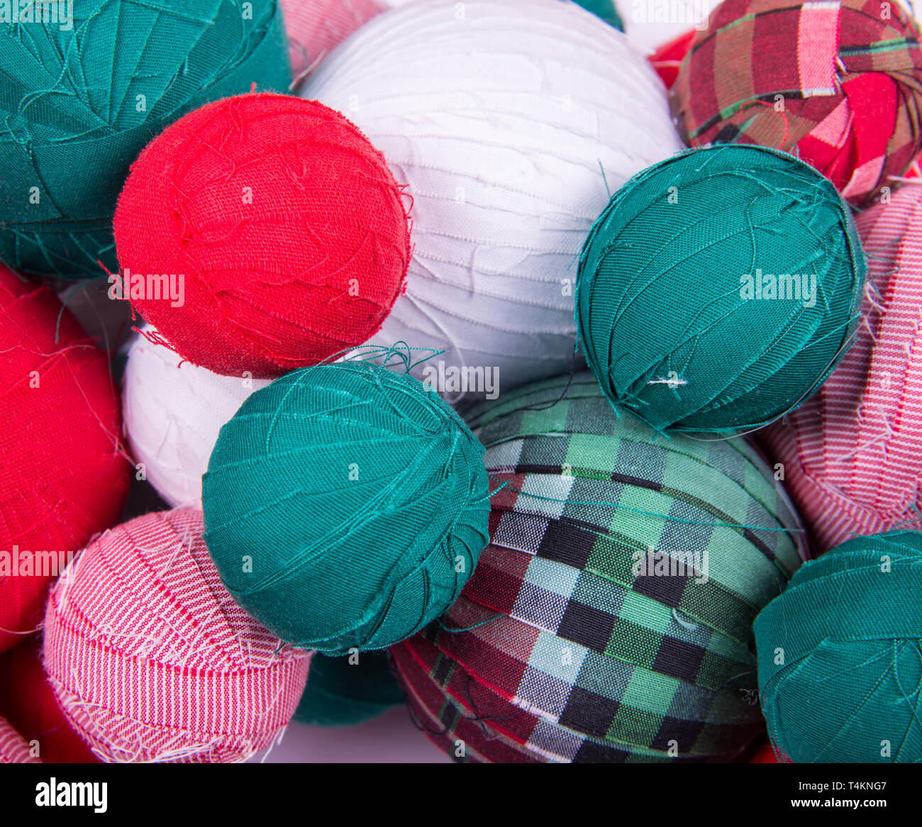fabric balls closeup Stock Photo Alamy
