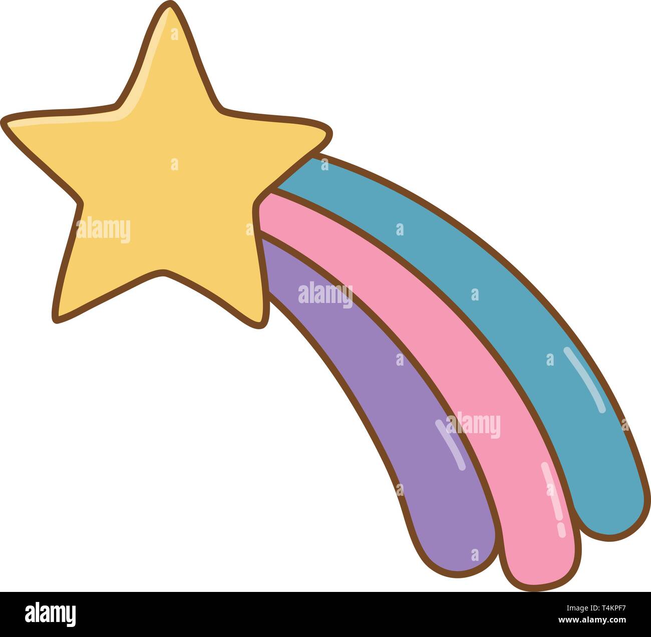 Shooting Star Icon Cartoon Vector Illustration Graphic Design Stock Vector Image Art Alamy