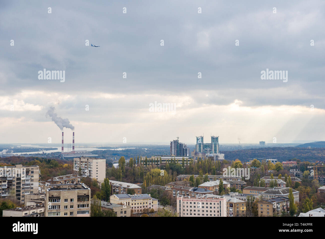 view from the heights of Kyiv Stock Photo