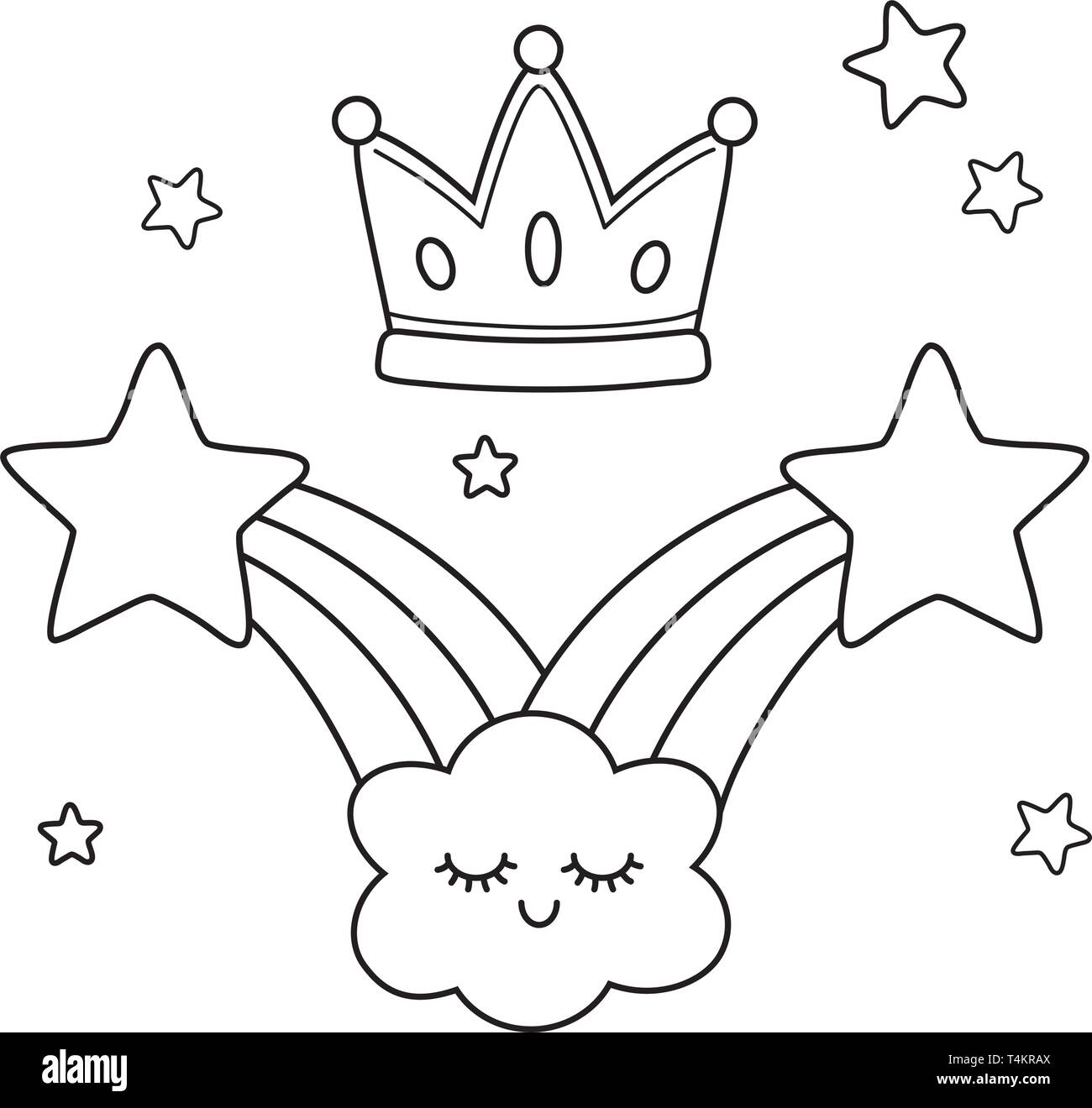 Cartoon Stars Black And White