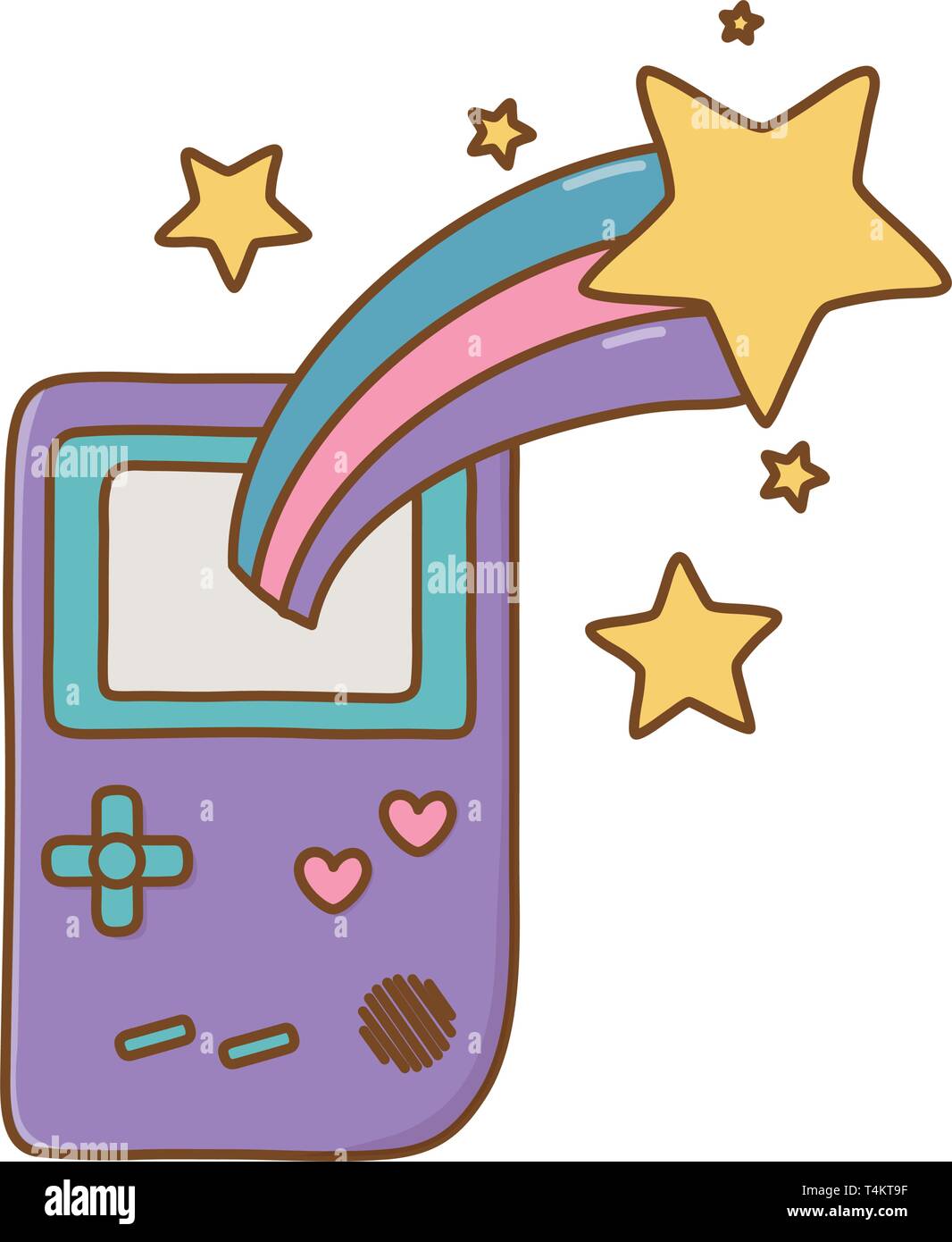 game boy and shooting star icon cartoon vector illustration graphic design  Stock Vector Image & Art - Alamy