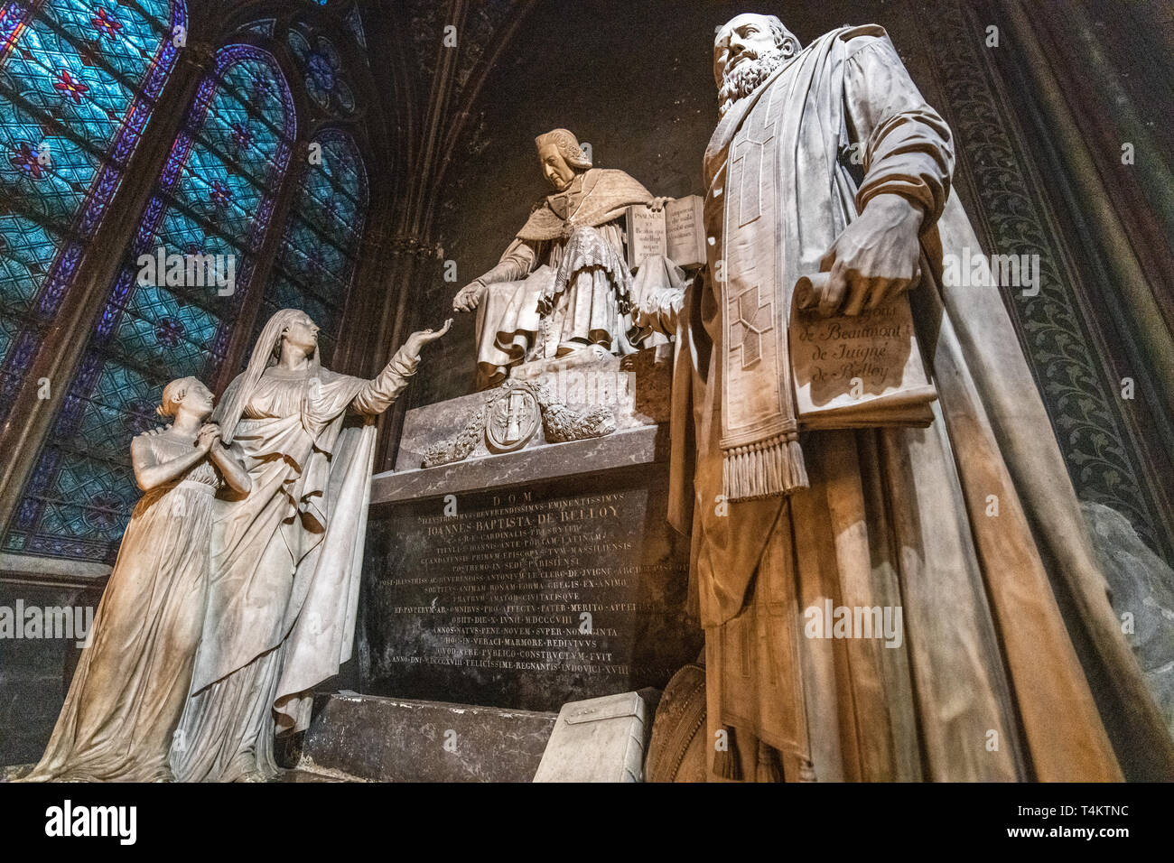 Chapelle Saint Marcel in Notre-Dame de Paris contains the Monument du  Cardinal de Belloy, created in 1818. Cardinal Jean-Baptiste de Belloy  (1709-1808 Stock Photo - Alamy