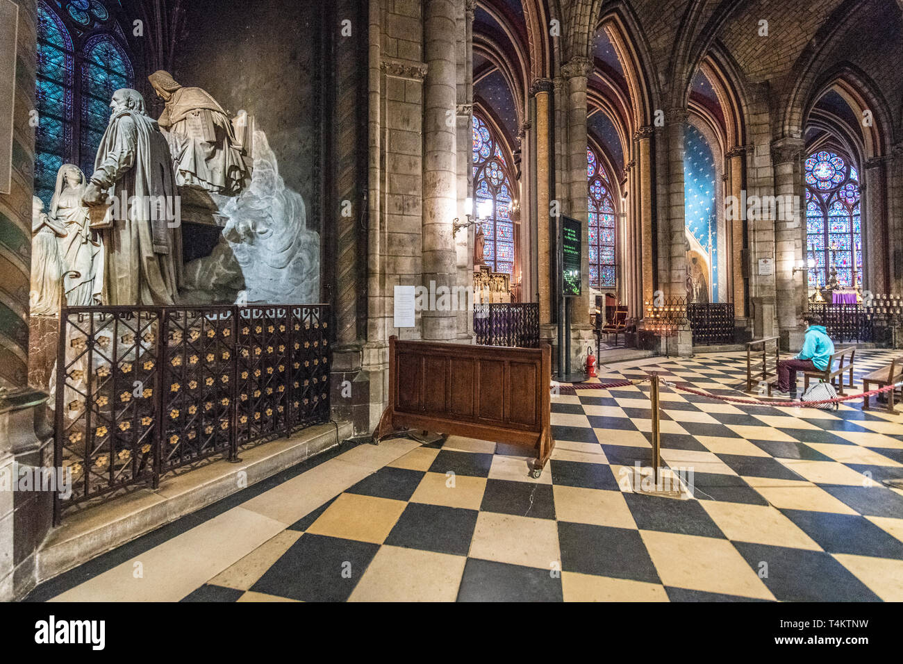 Interior Of Notre Dame De Paris Medieval Gothic Cathedral