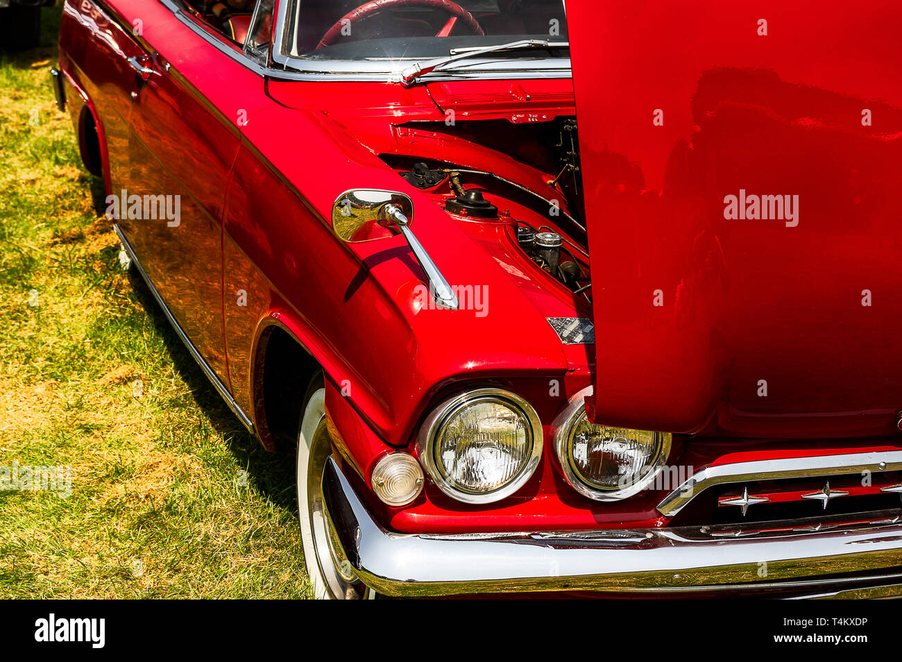 A 1960's Ford Consul Classic on display at a car show Stock Photo