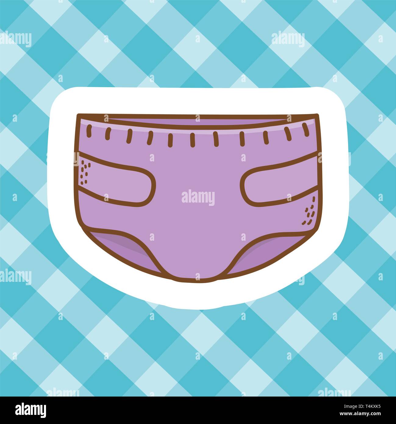 cute baby shower element diaper cartoon vector illustration graphic design  Stock Vector Image & Art - Alamy