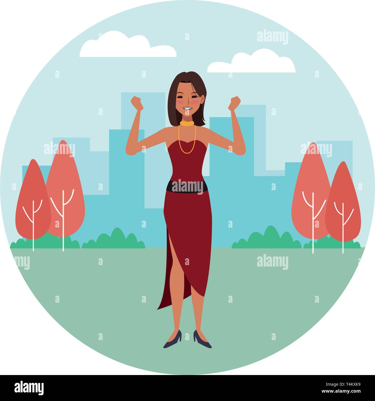 woman avatar cartoon character round icon Stock Vector Image & Art - Alamy