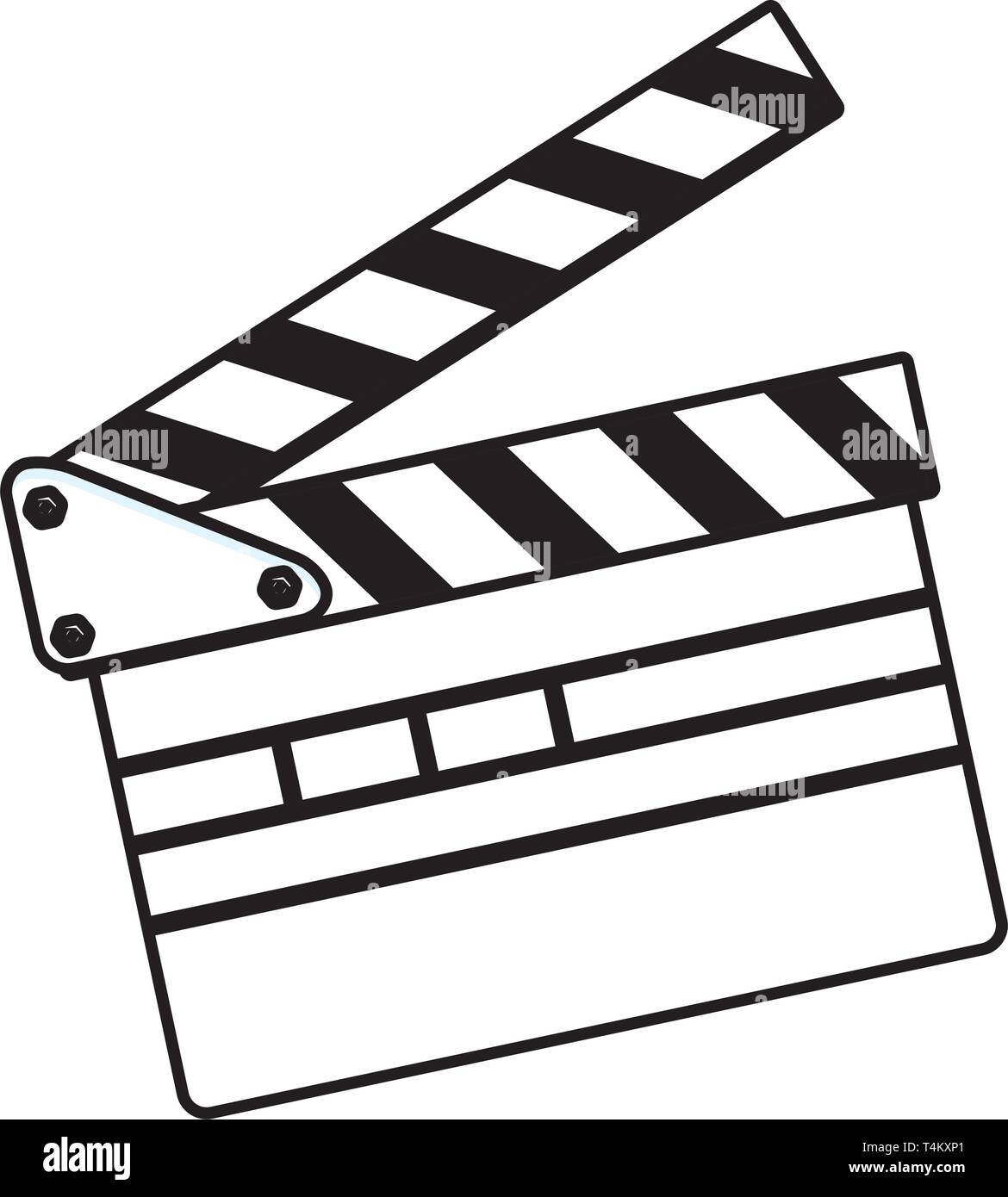 movie clapper board black and white Stock Vector Image & Art - Alamy