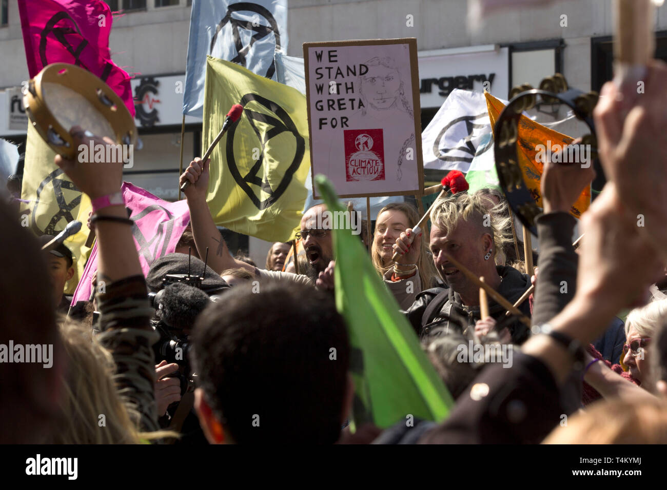 Extinction Rebellion Climate Change Protesters Stock Photo