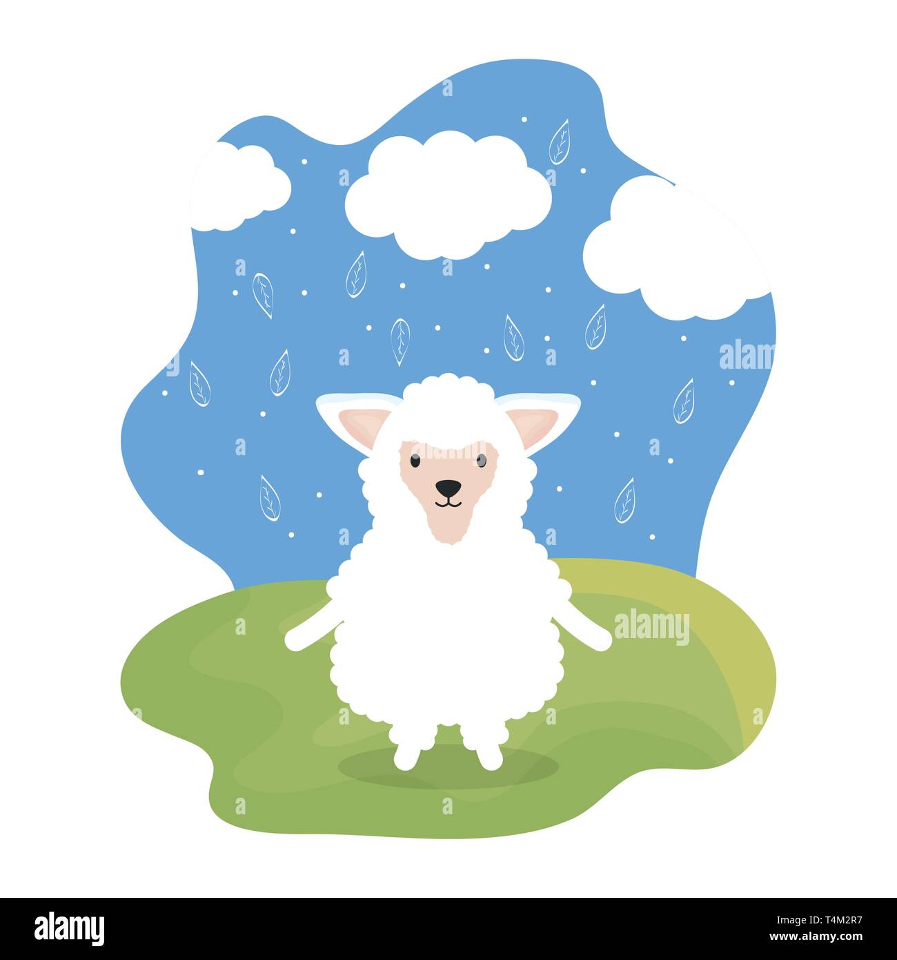 cute sheep adorable character vector illustration design Stock Vector ...