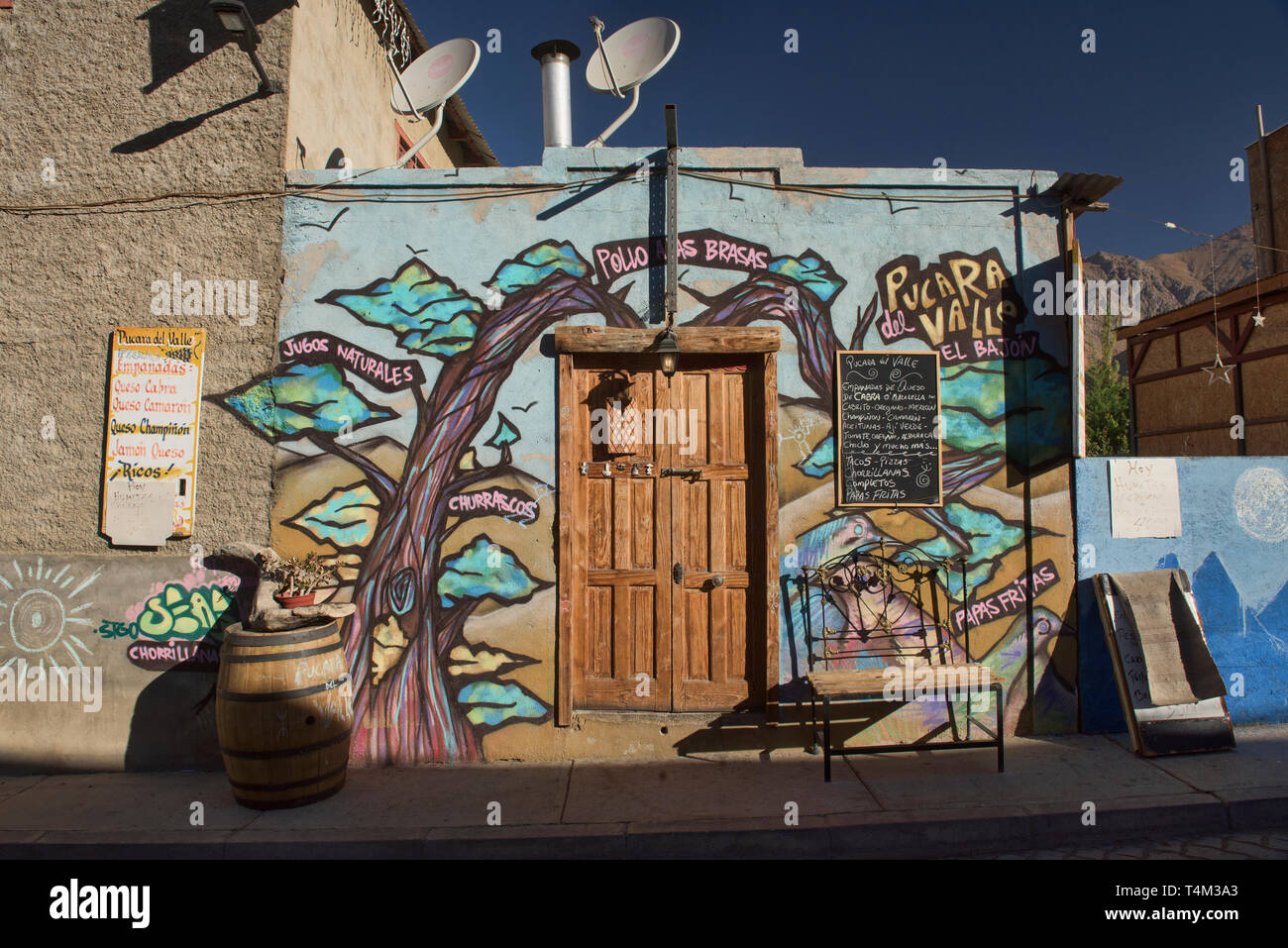 Local Color In Pisco Elqui Town In The Elqui Valley Chile Stock Photo