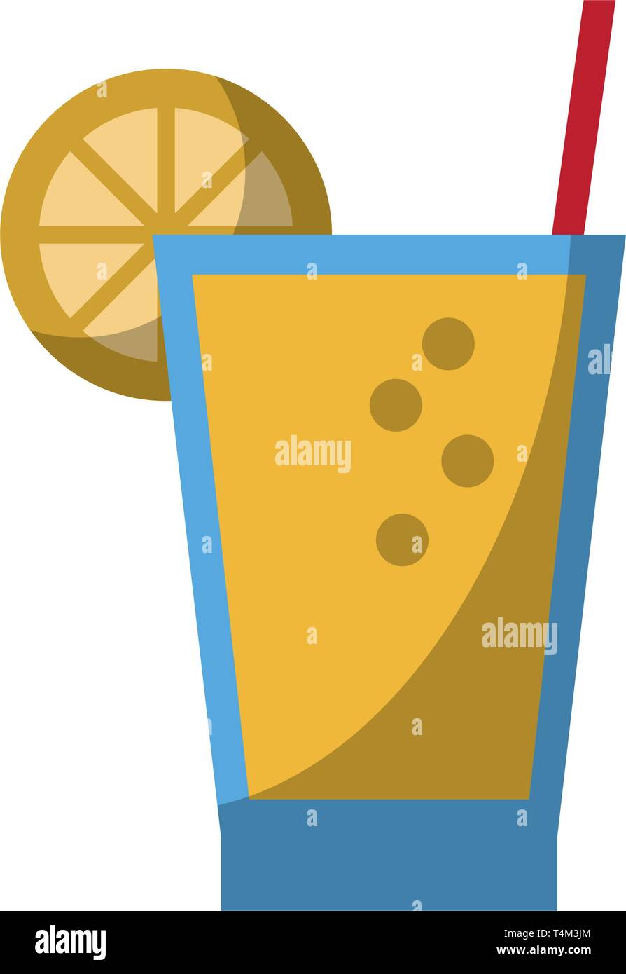 Lemonade cup with straw cartoon isolated Stock Vector Image & Art - Alamy