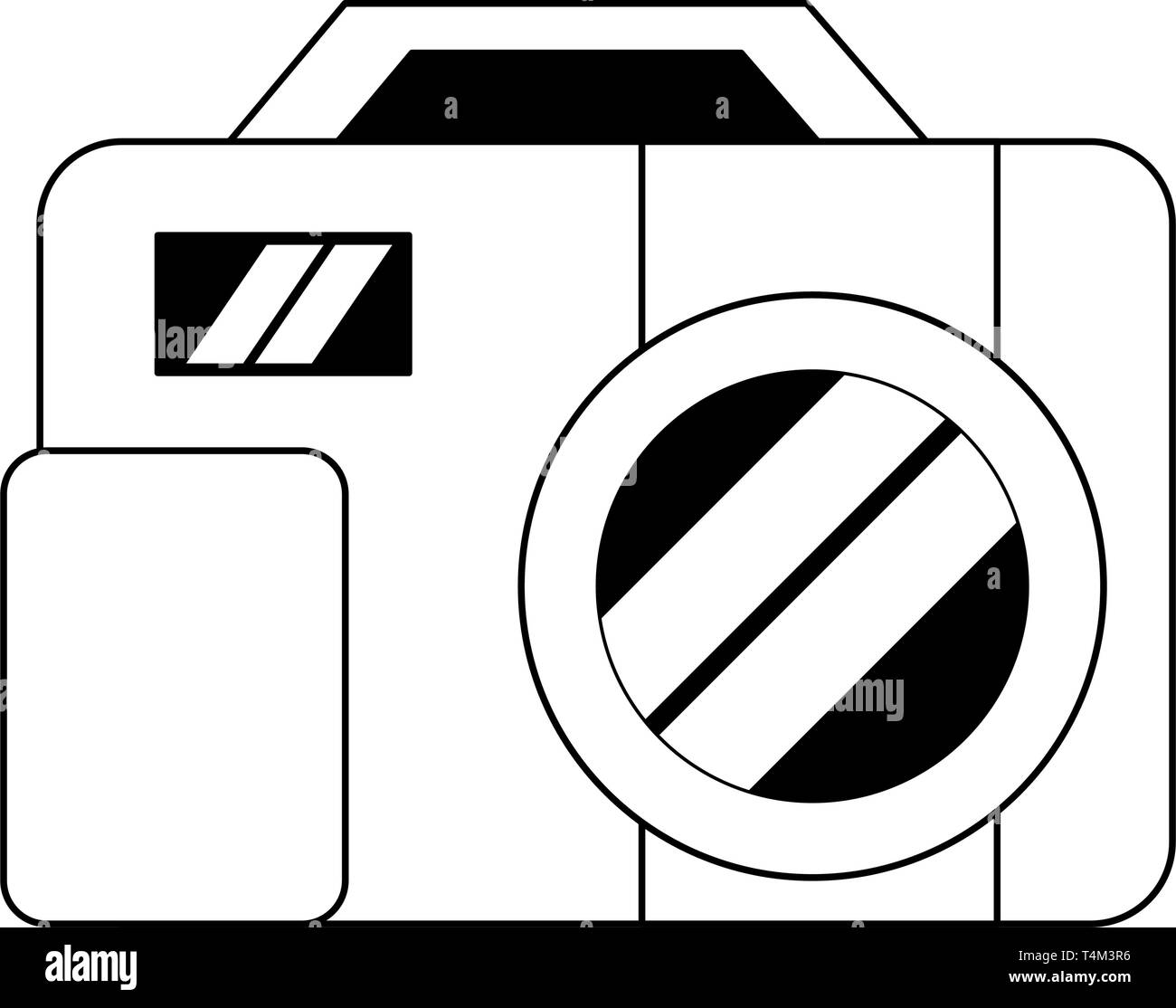 Photographic camera symbol isolated black and white Stock Vector Image ...