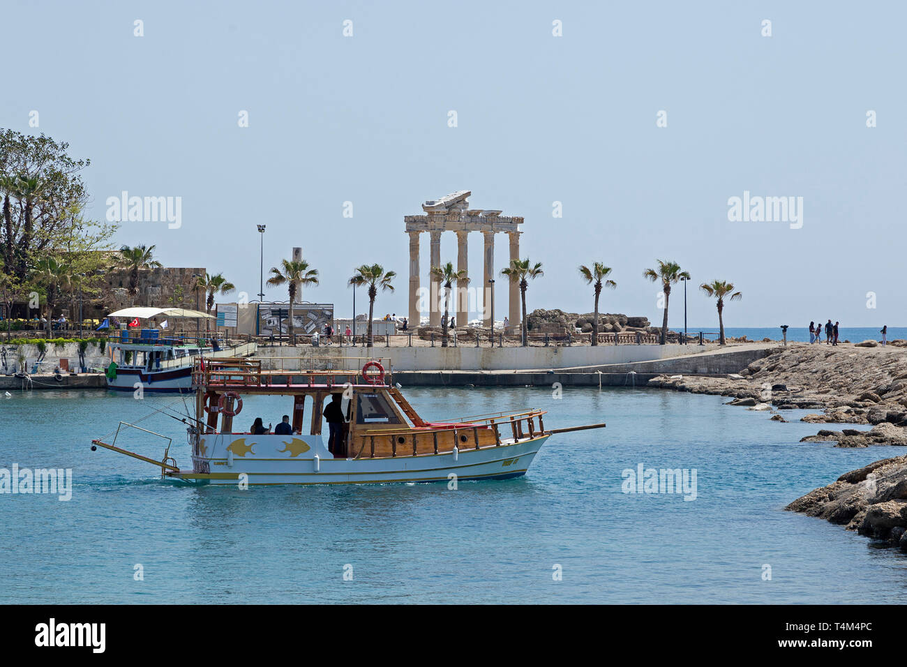 harbour, Side, Province Antalya, Turkey Stock Photo