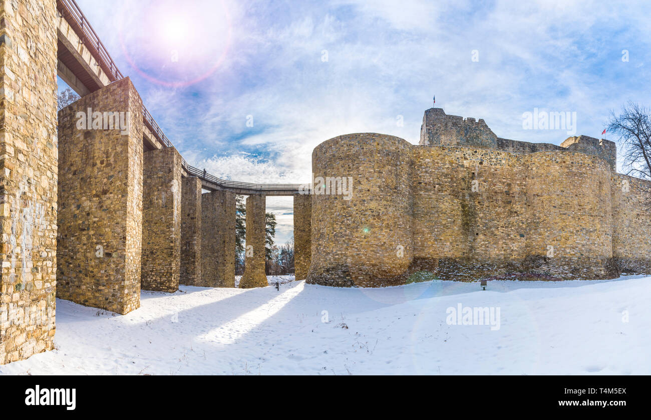 Neamt Citadel Ruins and Museum.Romania Editorial Photo - Image of