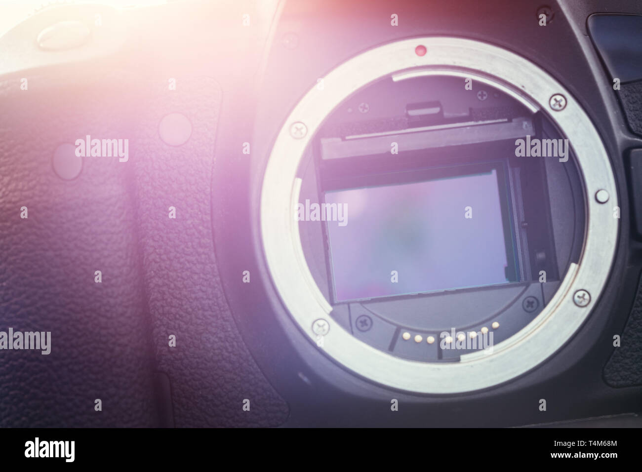 Close up picture of a camera sensor, professional reflex camera ...