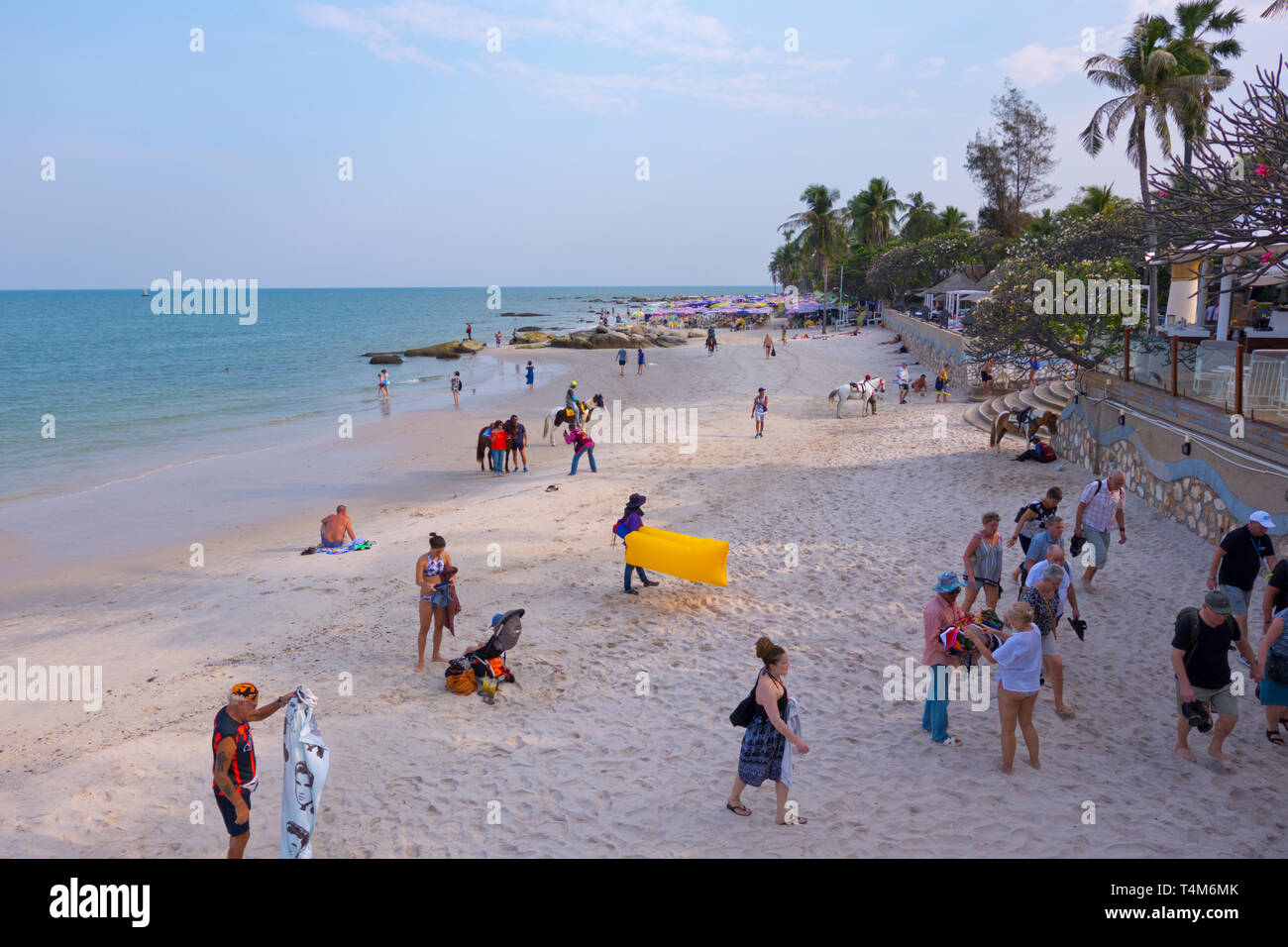 Beach, Hua Hin, Thailand Stock Photo