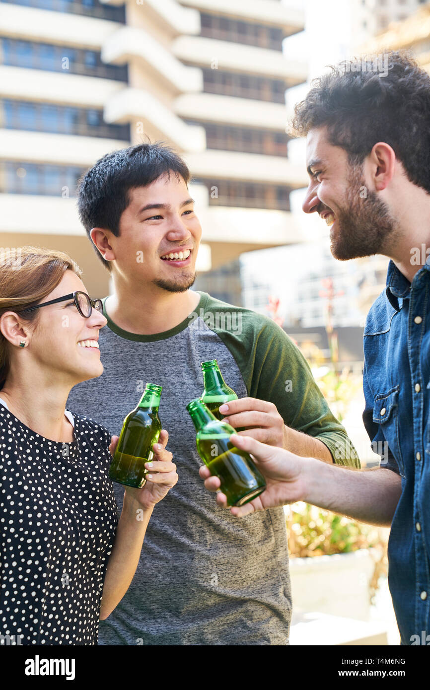 Friends toasting outside hires stock photography and images Alamy