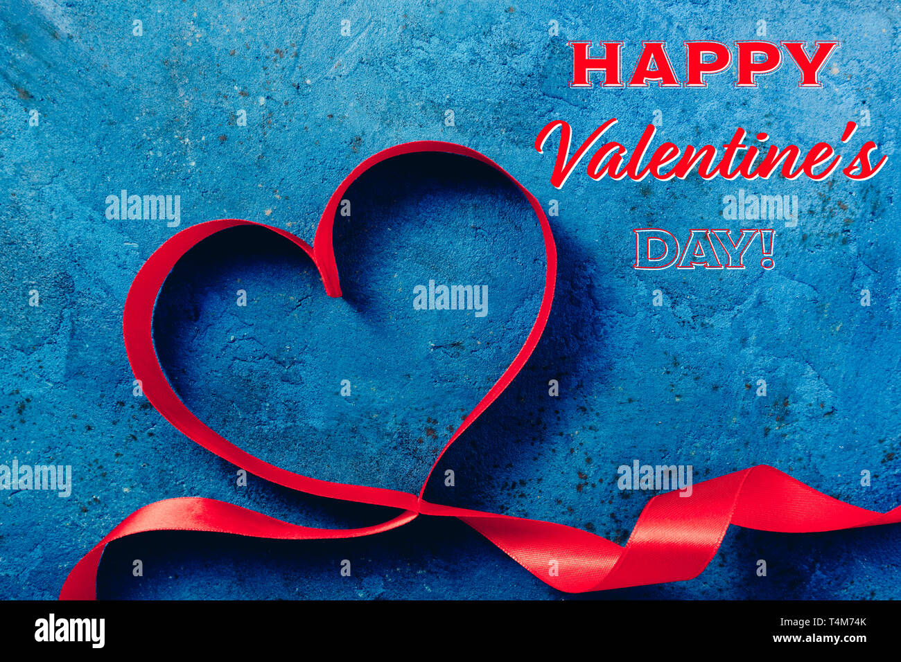 Happy Valentine Day card. Valentines Day background with red heart ...
