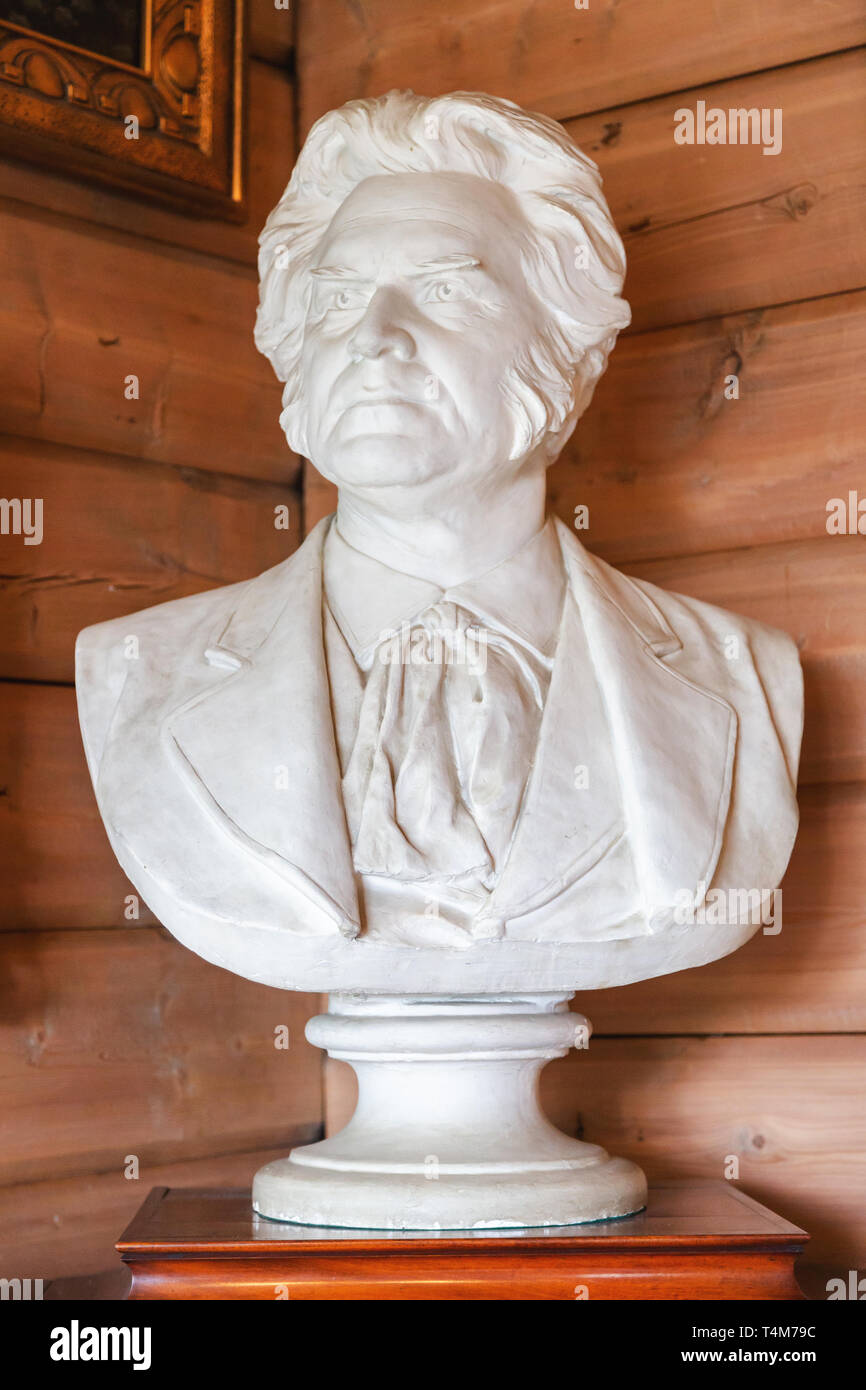 Bust of the Norwegian composer Edvard Grieg Stock Photo