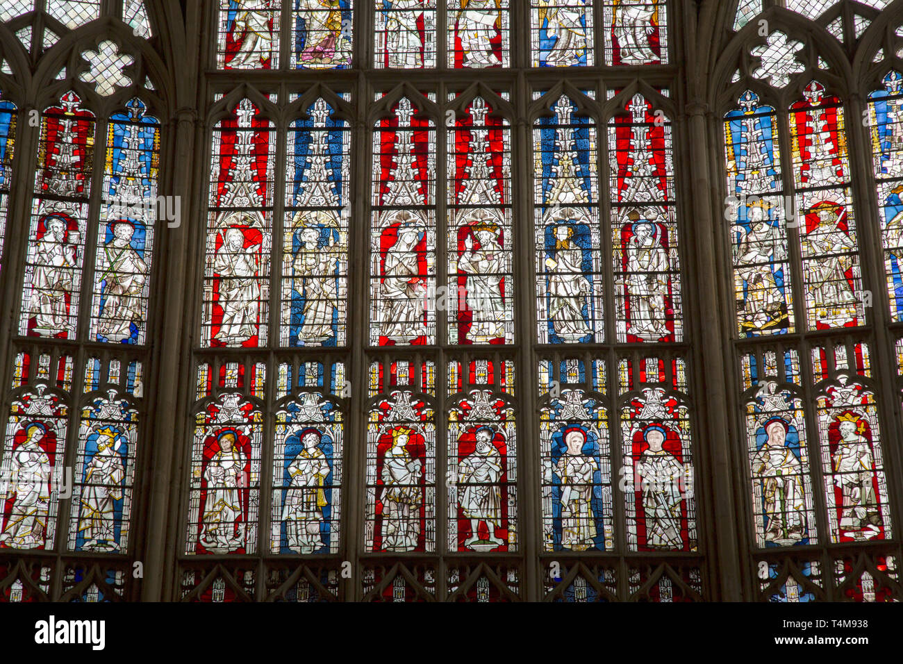 Stained Glass Window, Gloucester Cathedral, England, UK Stock Photo Alamy