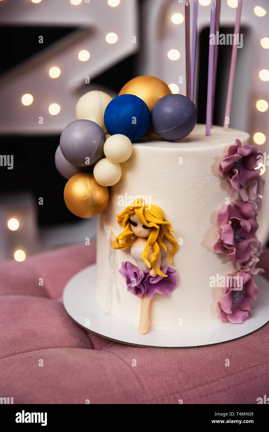 Beautiful birthday cake at a party - 30th Anniversary Stock Photo ...