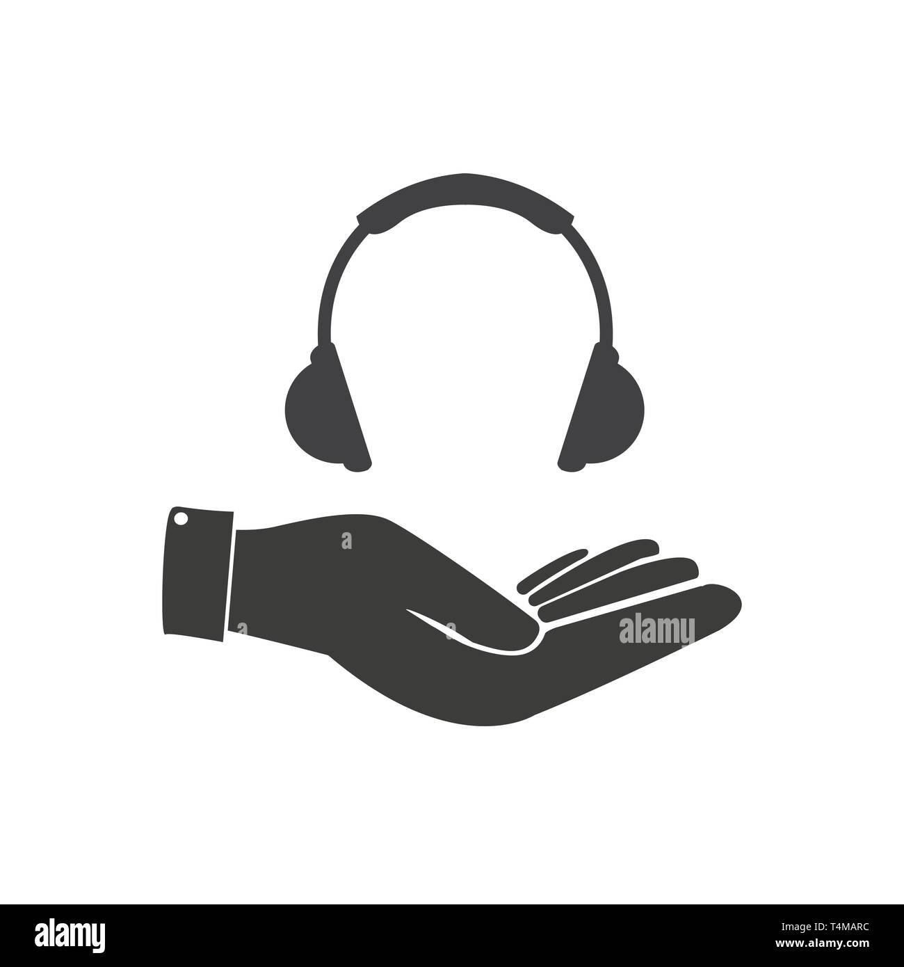 Headphone icon graphic design template vector isolated Stock Vector