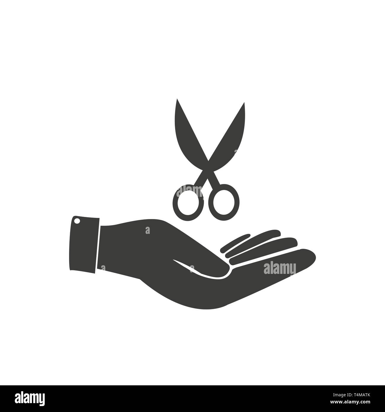 Scissors icon in trendy flat style isolated on background. Scissors ...