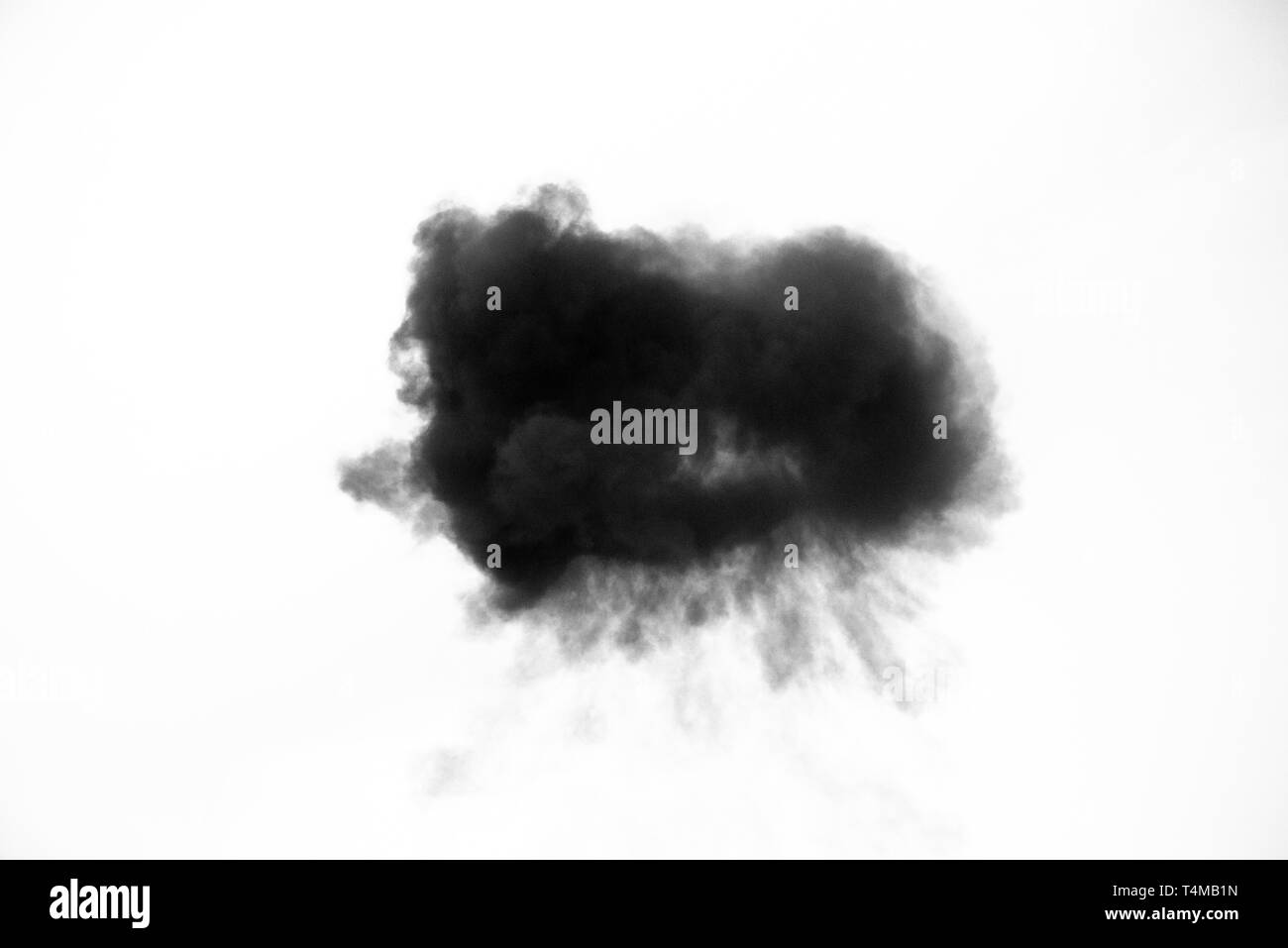 black smoke or cloud isolated on white background Stock Photo - Alamy