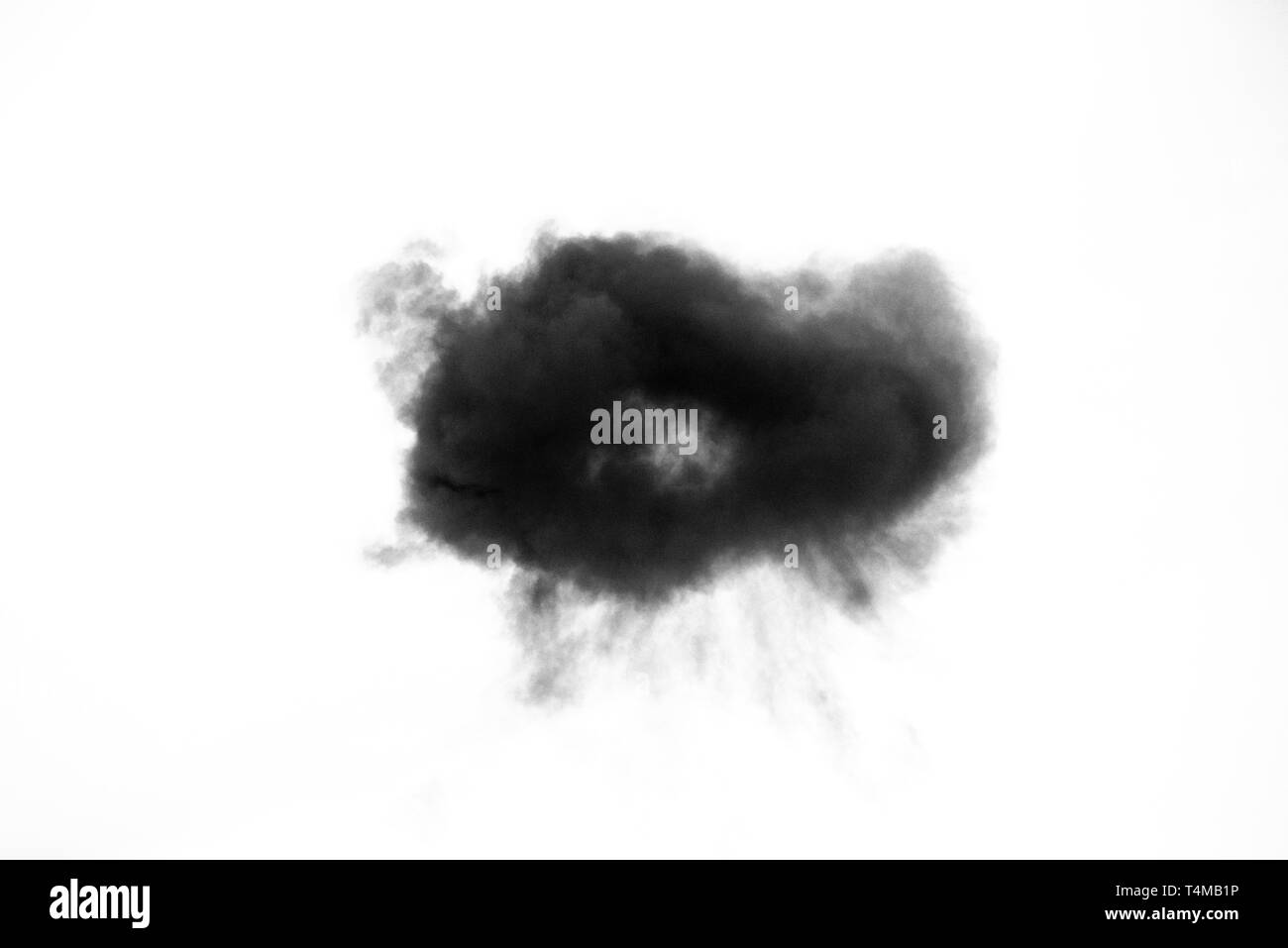 black smoke or cloud isolated on white background Stock Photo - Alamy
