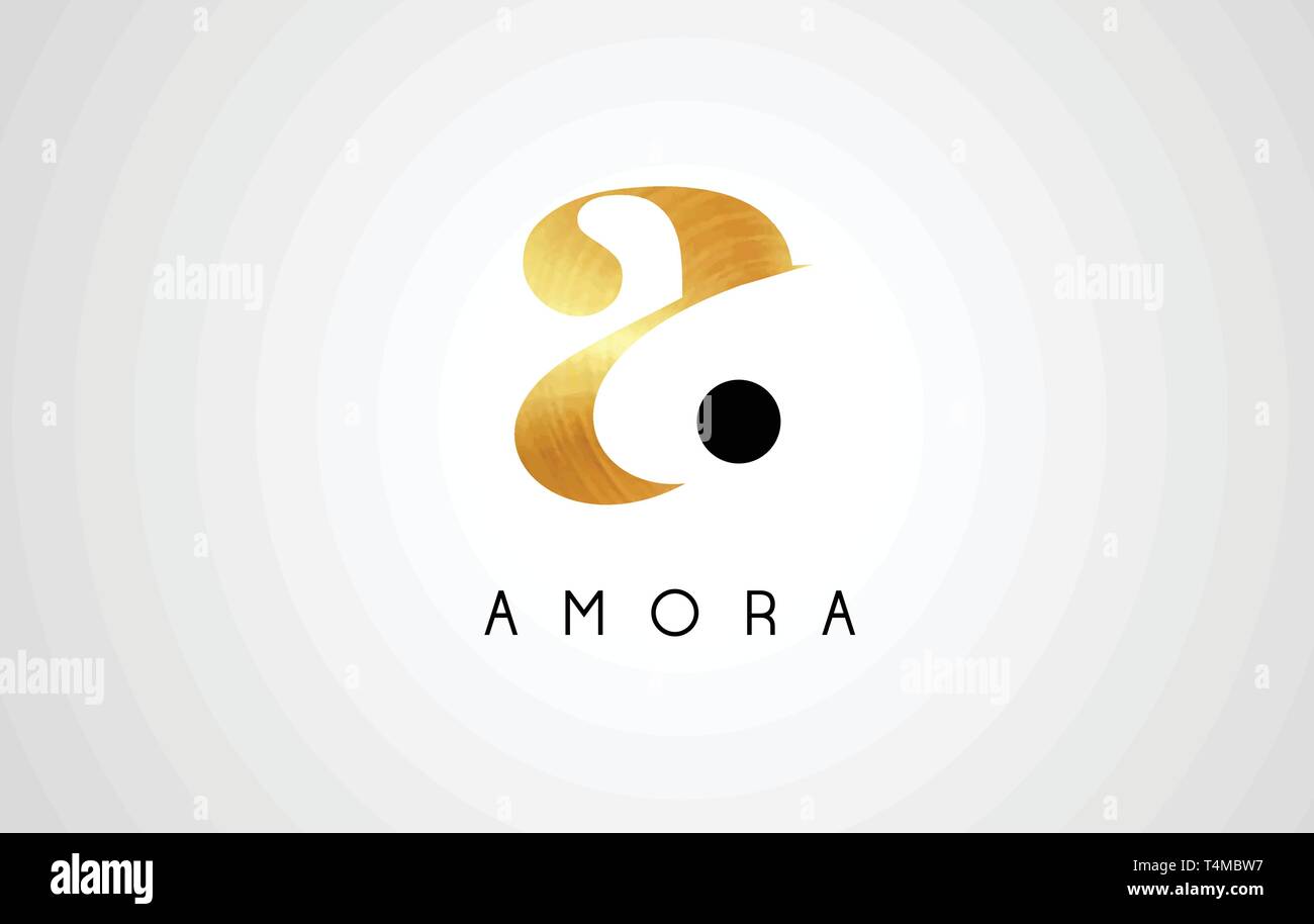 Gold Letter A Logo. A Letter Design Vector with Golden Colors and ...