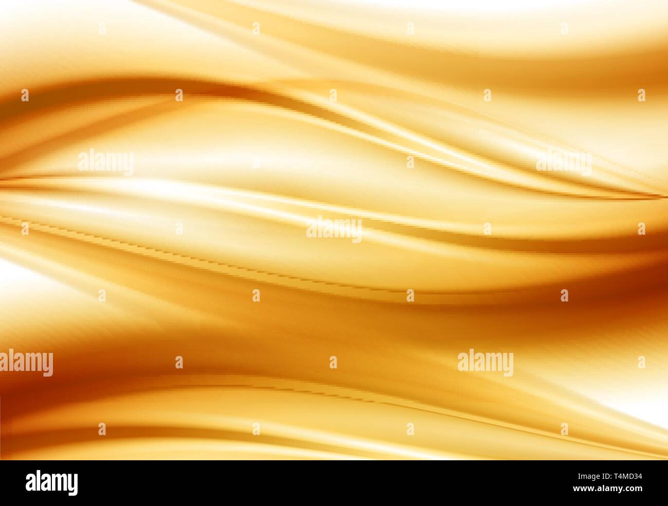 Beautiful Gold Satin. Drapery Background. Soft satin Stock Vector
