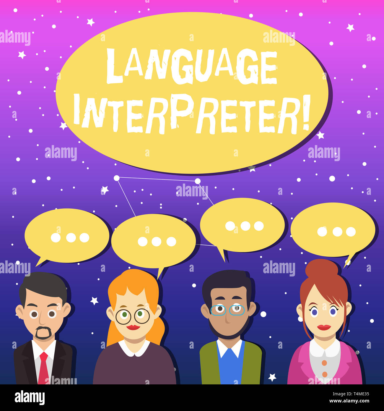 Writing note showing Language Interpreter. Business concept for Convey ...