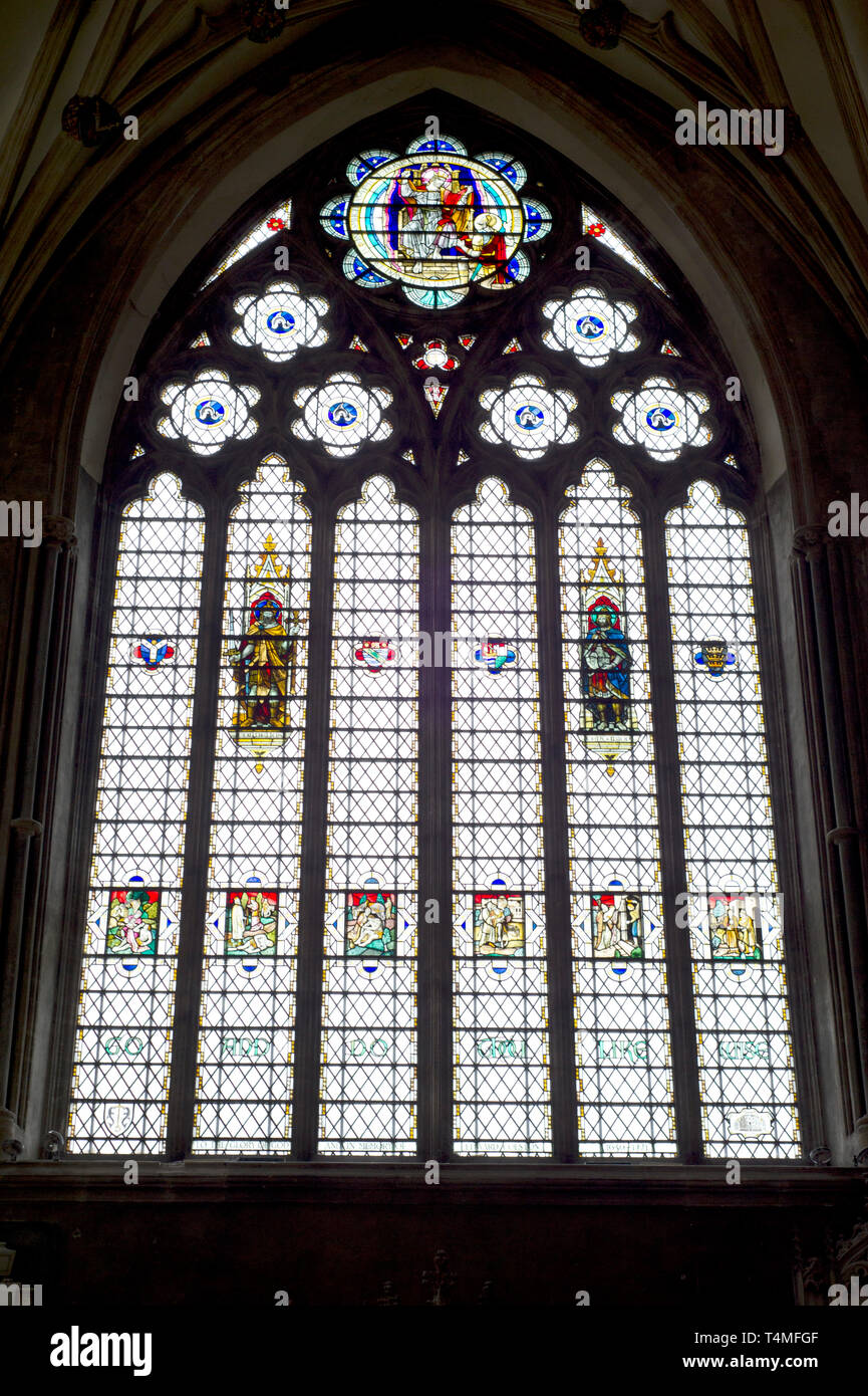 Edward Colston commemorative stained glass window in Bristol Cathedral