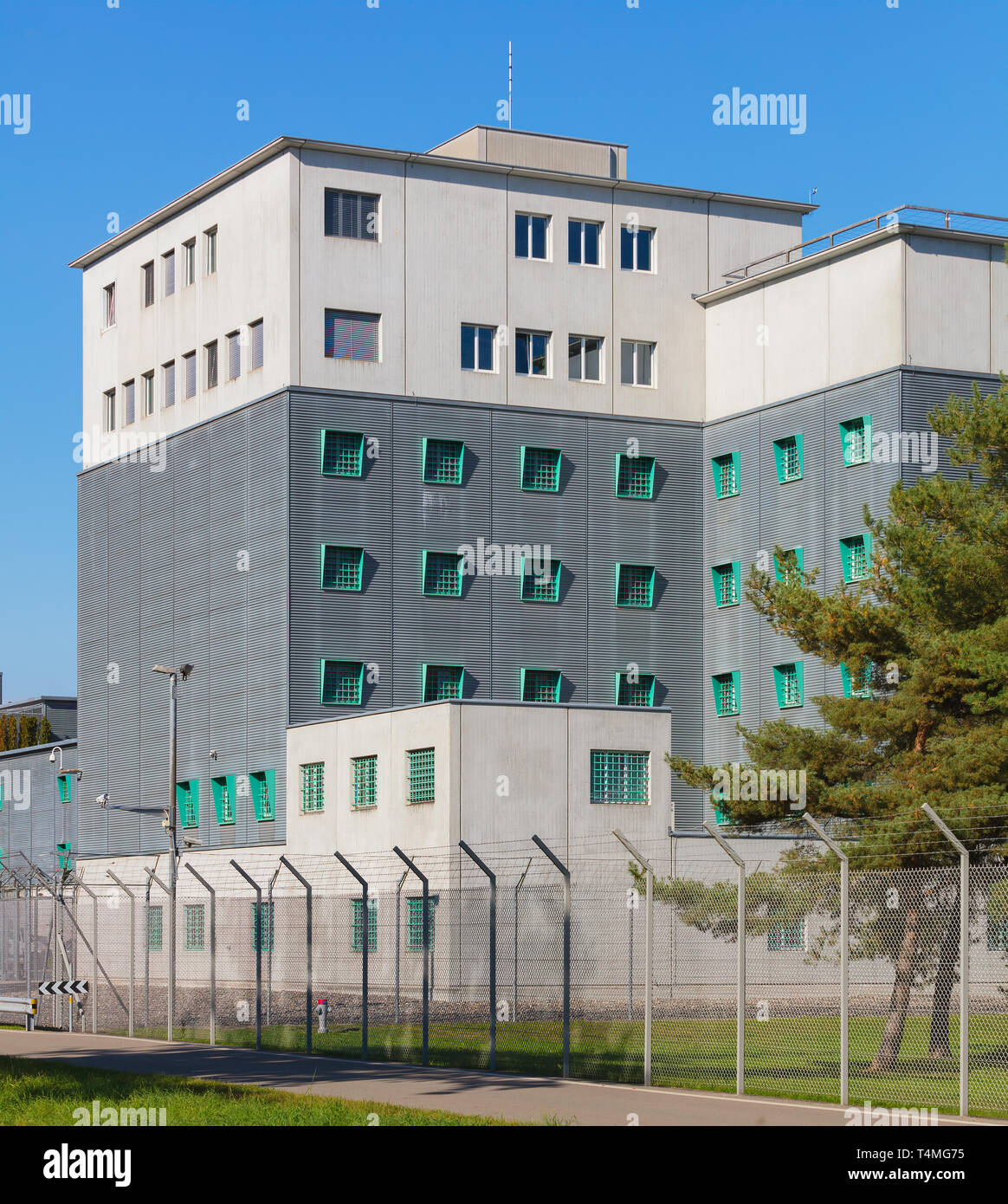 Kloten, Switzerland - September 30, 2016: the Zurich Airport Prison. The Zurich Airport Prison (German: Flughafengefangnis) is an extradition and rema Stock Photo