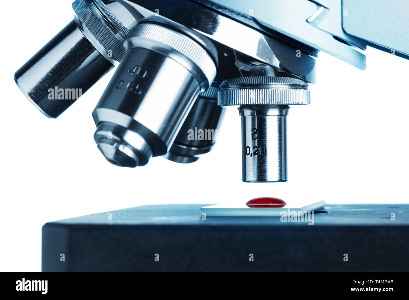 Microscope lenses closeup Stock Photo Alamy