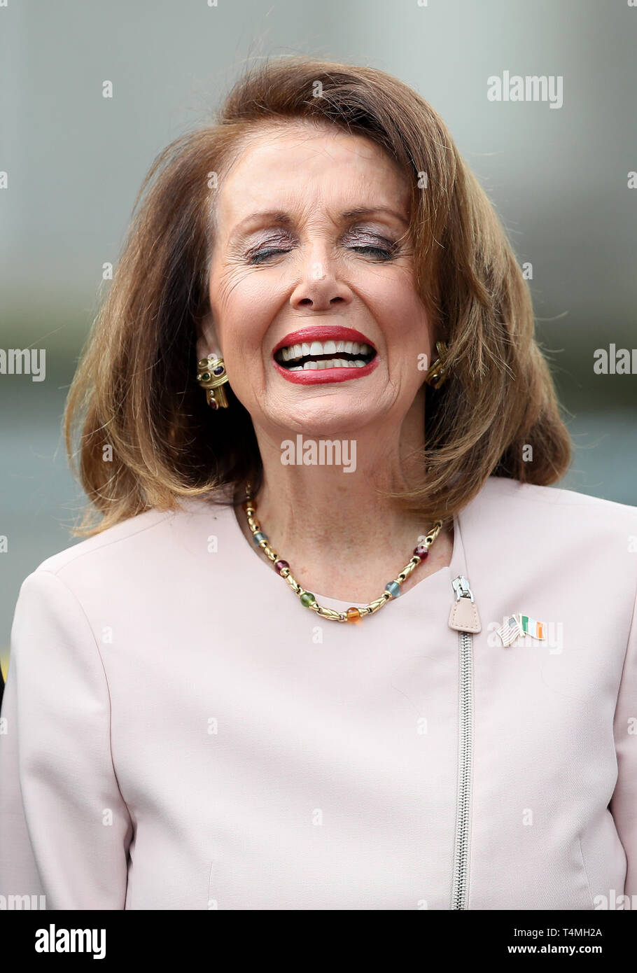 Us house representatives speaker nancy pelosi arriving leinster house