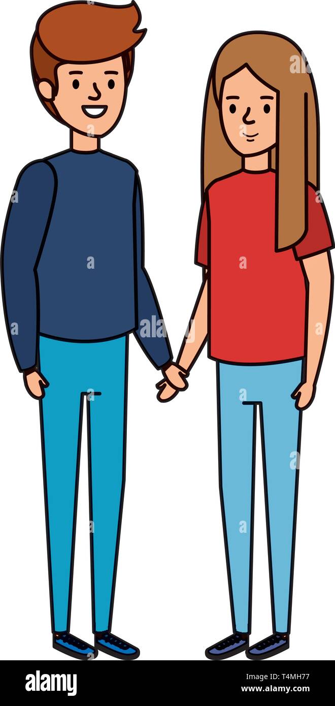 little kids couple characters Stock Vector Image & Art - Alamy