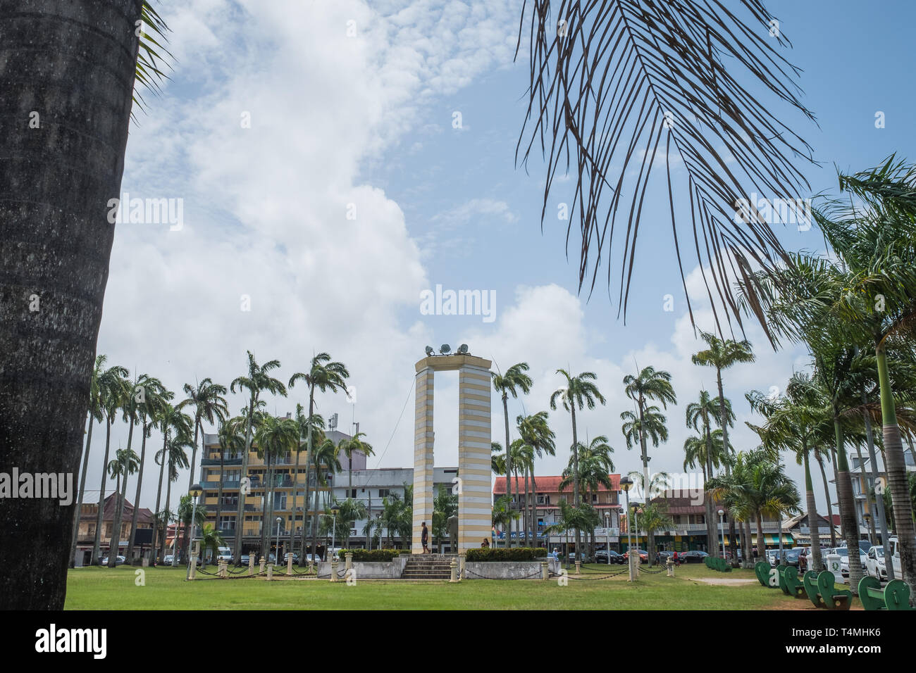 Main place in Cayenne, Guyana, Cayenne, France Stock Photo Alamy