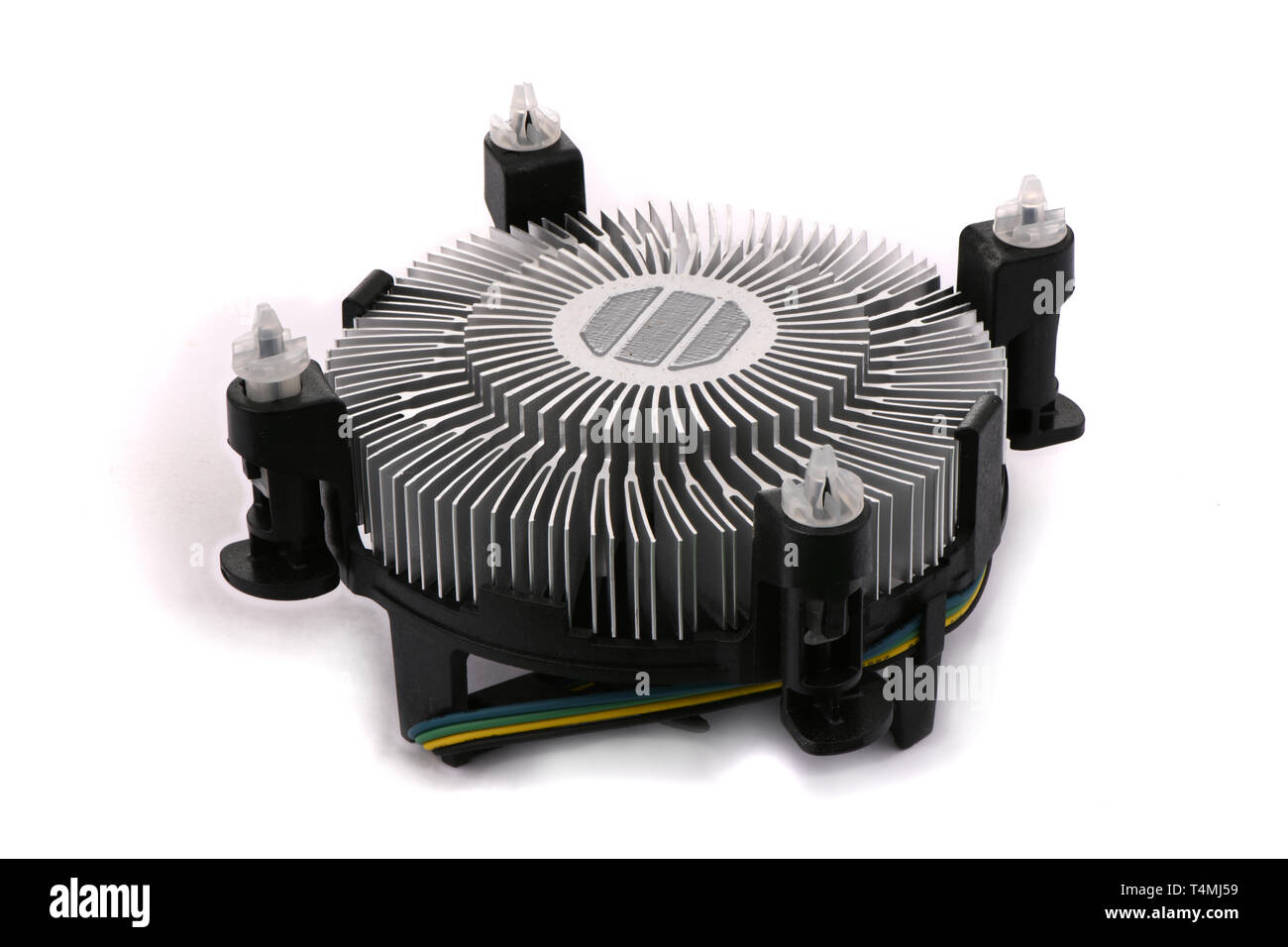Fan and aluminum radiator for cooling of computer processor, cooling